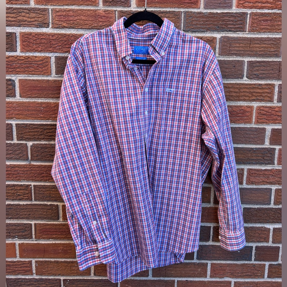 Coast Red & Blue Plaid Button-Down Shirt